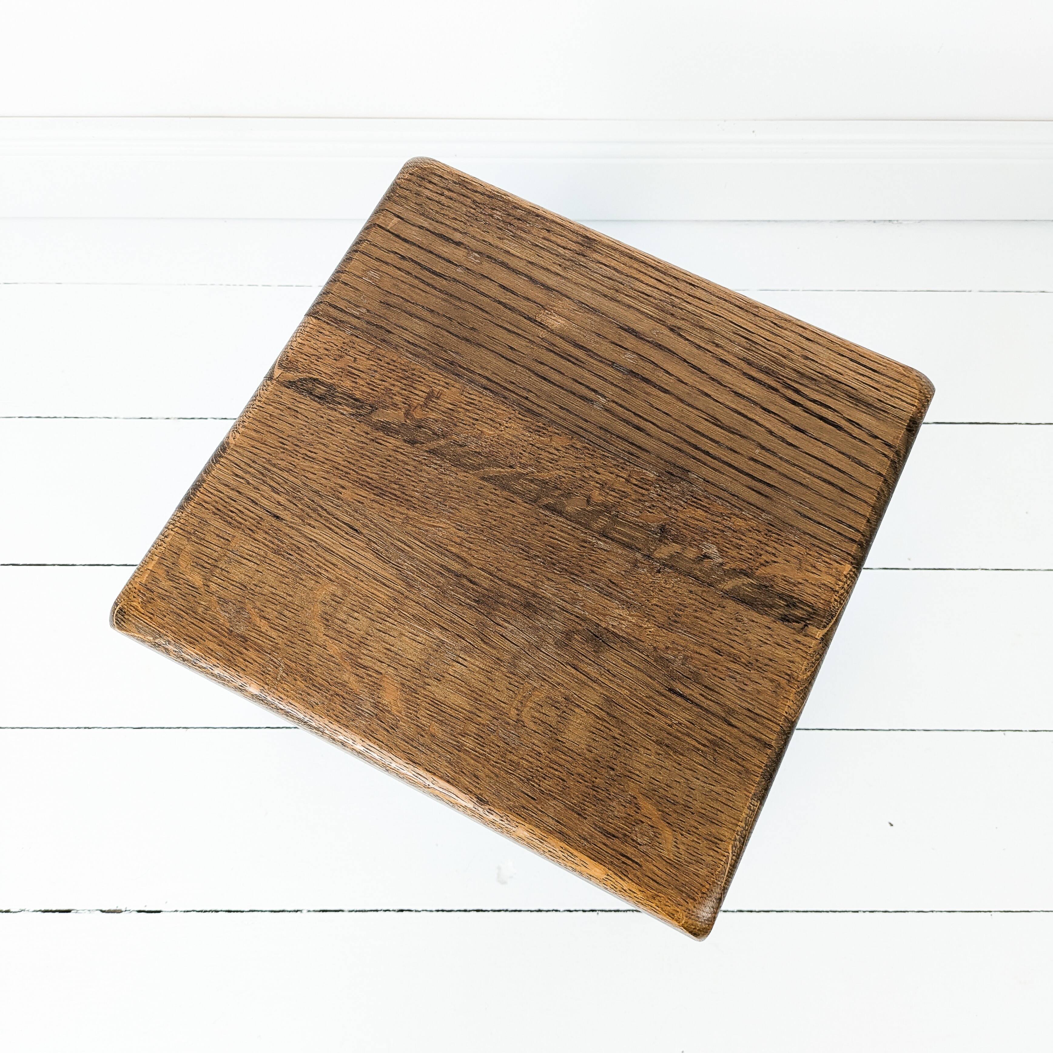 Vintage Table d'appoint Bois massif Chêne Banque de fleurs Table à fleurs Table basse Mid Century ca