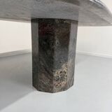 Vintage 80s Italian design marble dining table