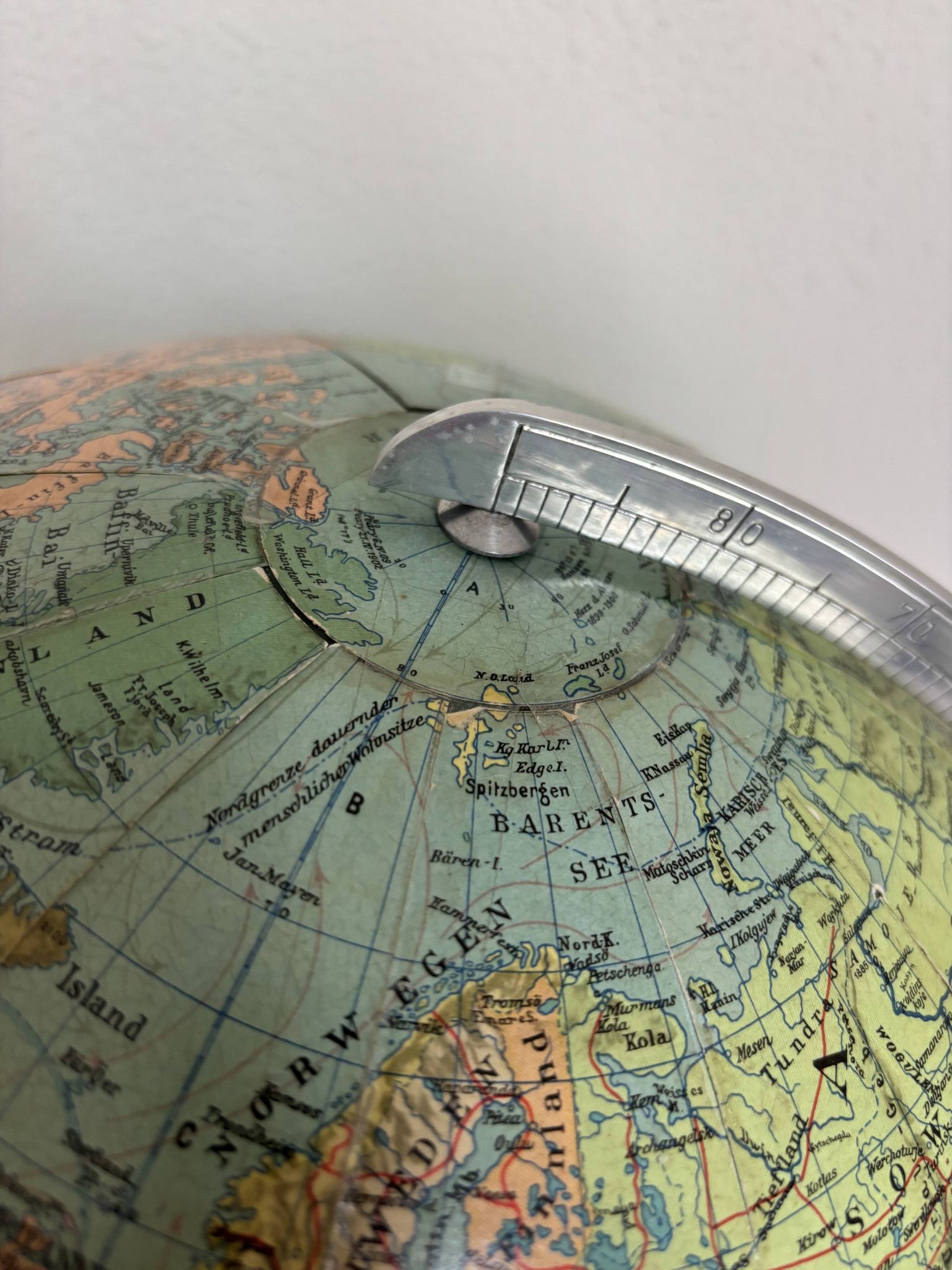Globe vintage 1940 terrestre verre Duo Erdglobus Berlin - 42 cm