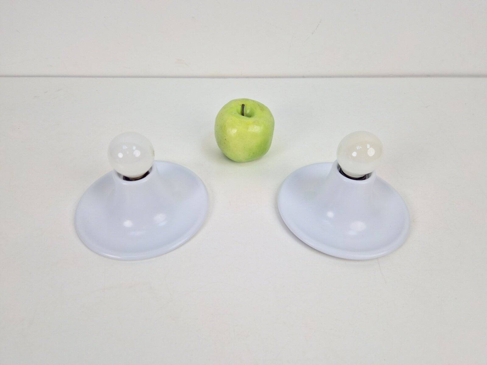 Vintage Space Age UFO Disc Wall Lamps from Targetti Sankey, 1970s, Set of 2