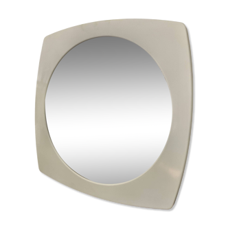 Vintage 70s-Magnificent white square mirror-Syla