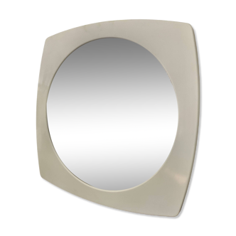 Vintage années 70-magnifique miroir carré blanc-syla