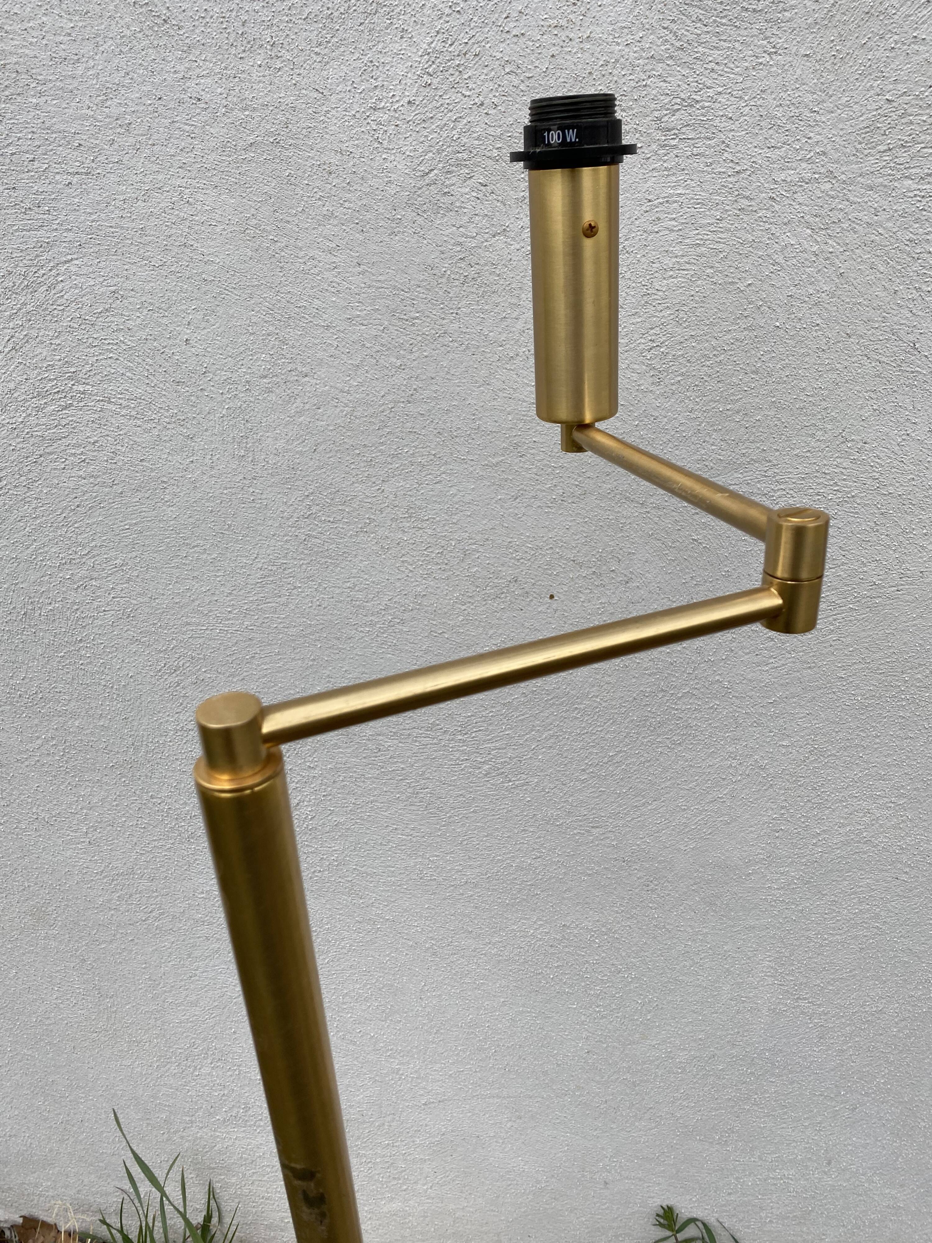 Brass e-reader floor lamp 1980