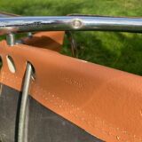 Pair of chrome armchairs, vintage circa 70