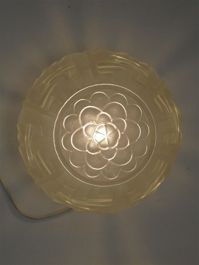 Art Deco globe ceiling lamp