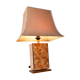 Vintage burl wood table lamp, 1970