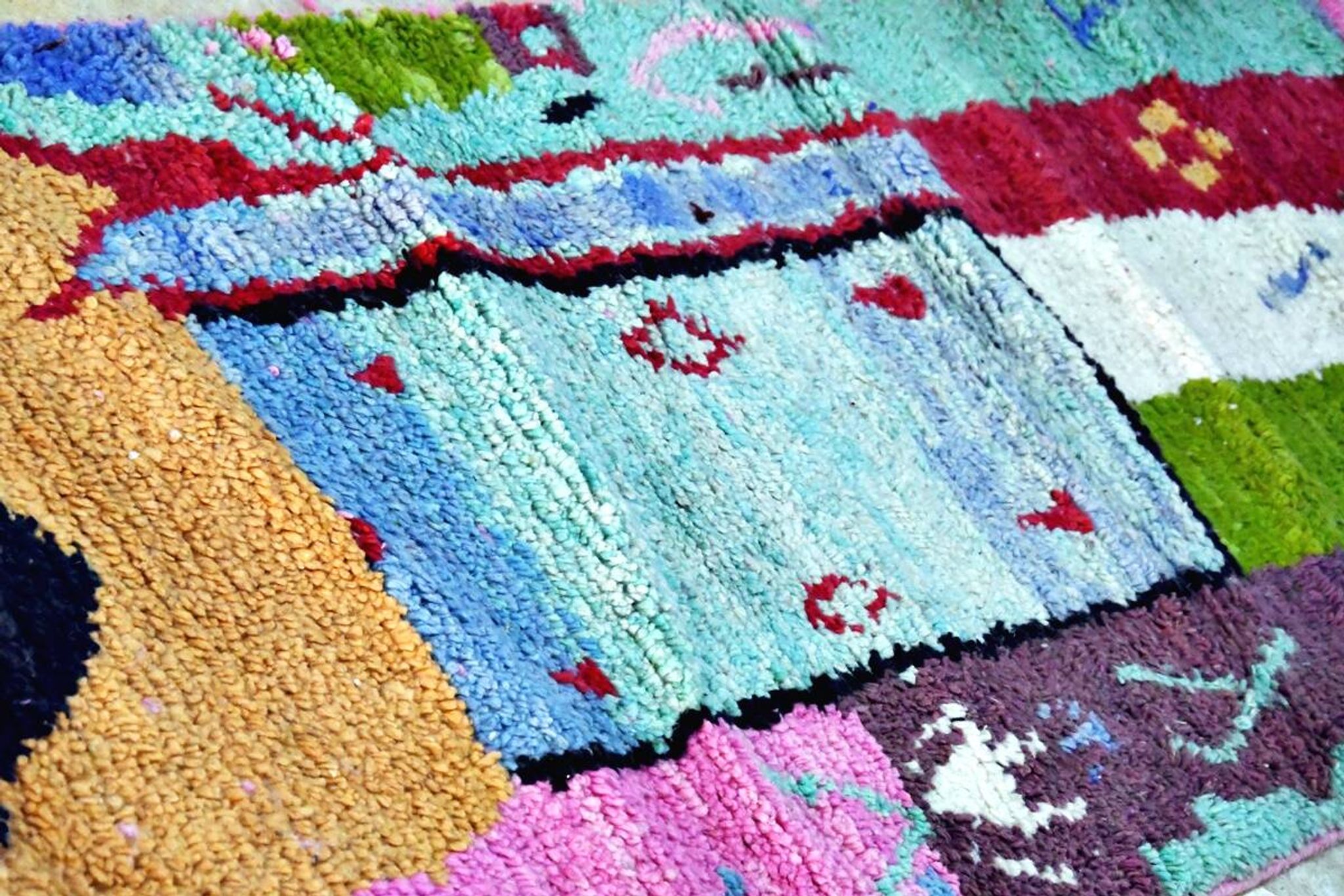 Tapis berbère marocain couloir Boujaad 310 x 85 cm neuf
