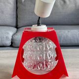 Vintage molded glass pendant light