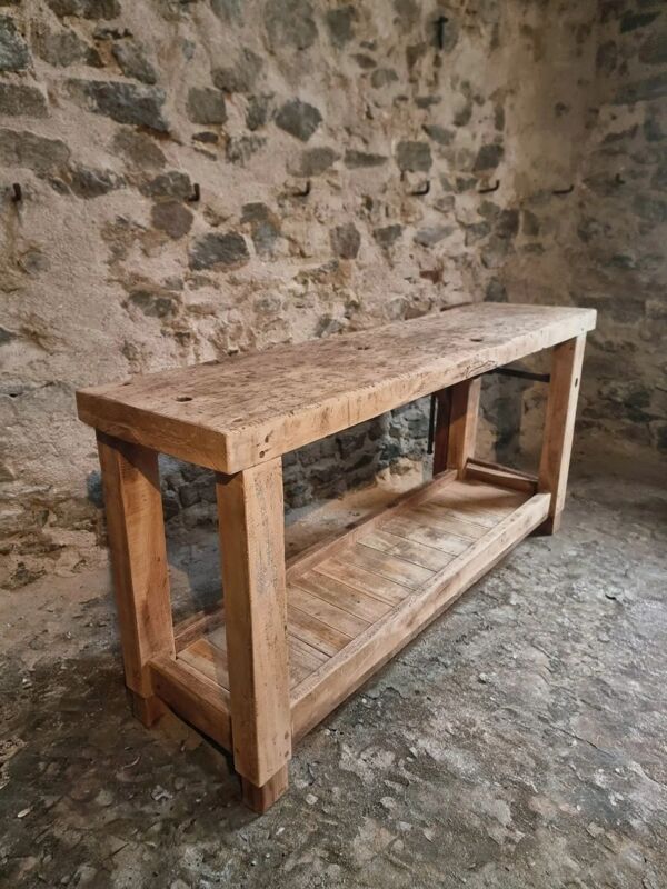 Table console établi français ancien, vers 1900
