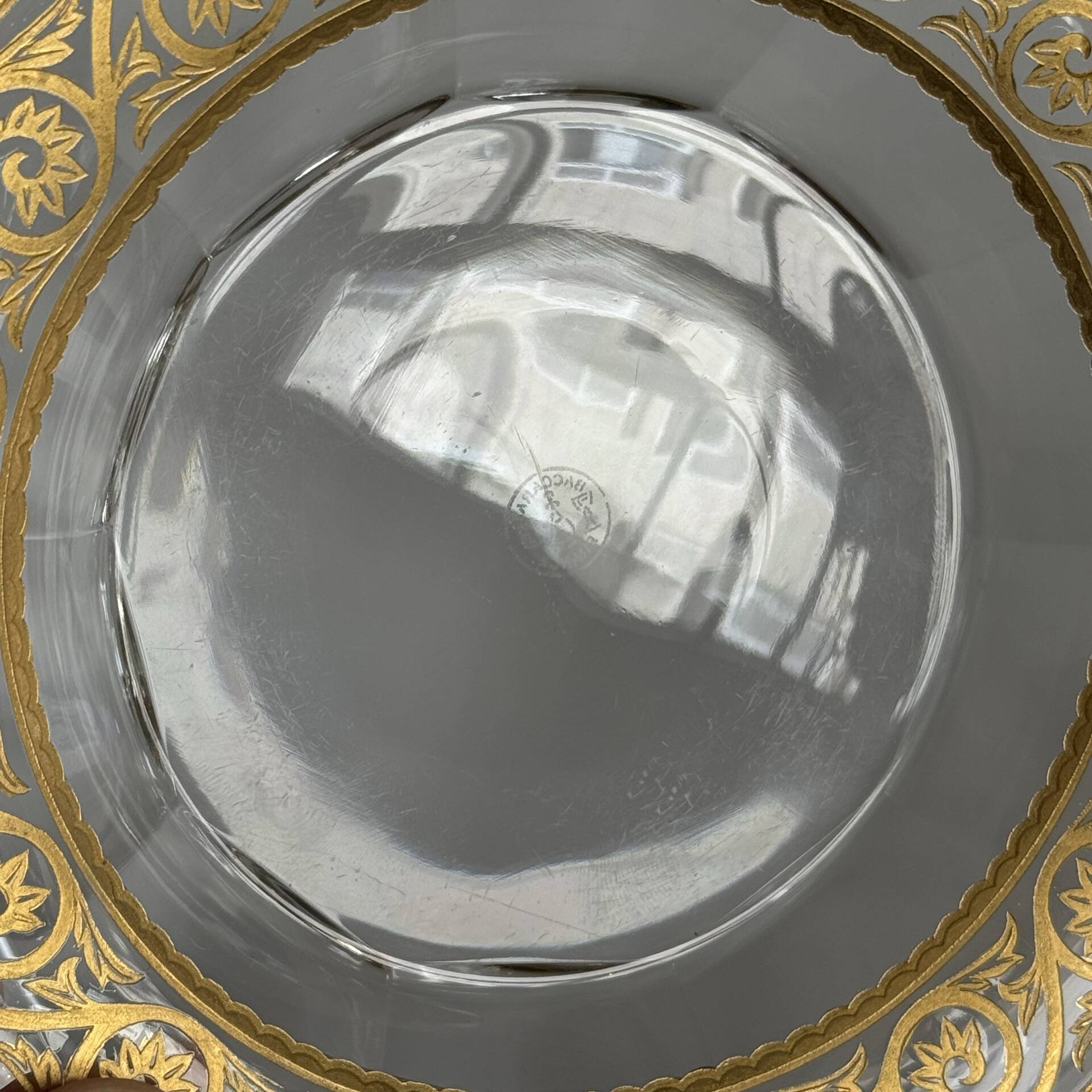 Baccarat Crystal Tray – Golden Frieze
