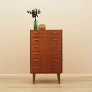Teak chest of drawers, Danish design, 1970s, made in Denmark