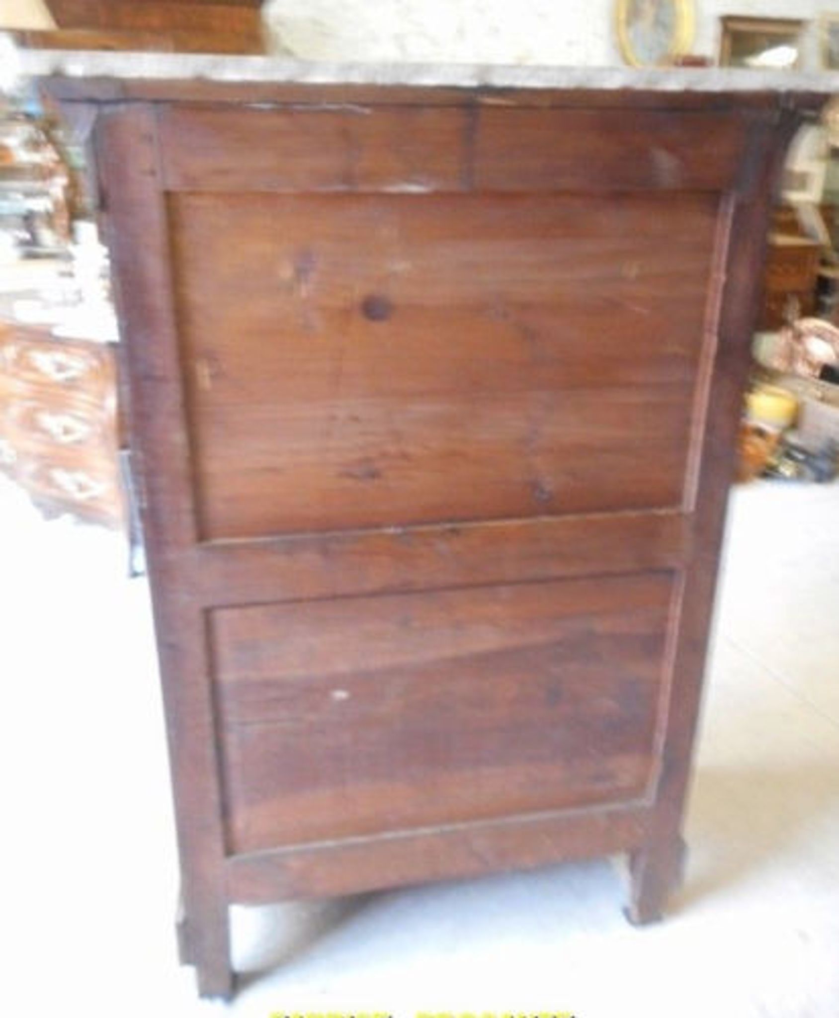 Louis Philippe mahogany secretary with flap and marble top