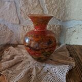 Jean Noël Bouillet vase lacquer on glass Mistigri Chapoutier