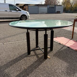 Glass dining table, 1980