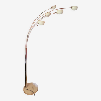 Lily of the valley floor lamp 5 opaline globes