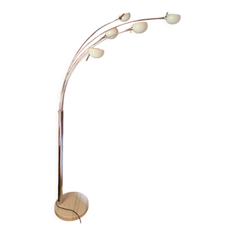 Lampadaire muguet 5 globes opaline