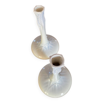 Pair of vases/soliflores Art Nouveau K&G Lunéville - France