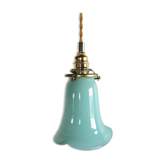 Vintage opaline suspension "light blue" vintage opaline suspension lamp