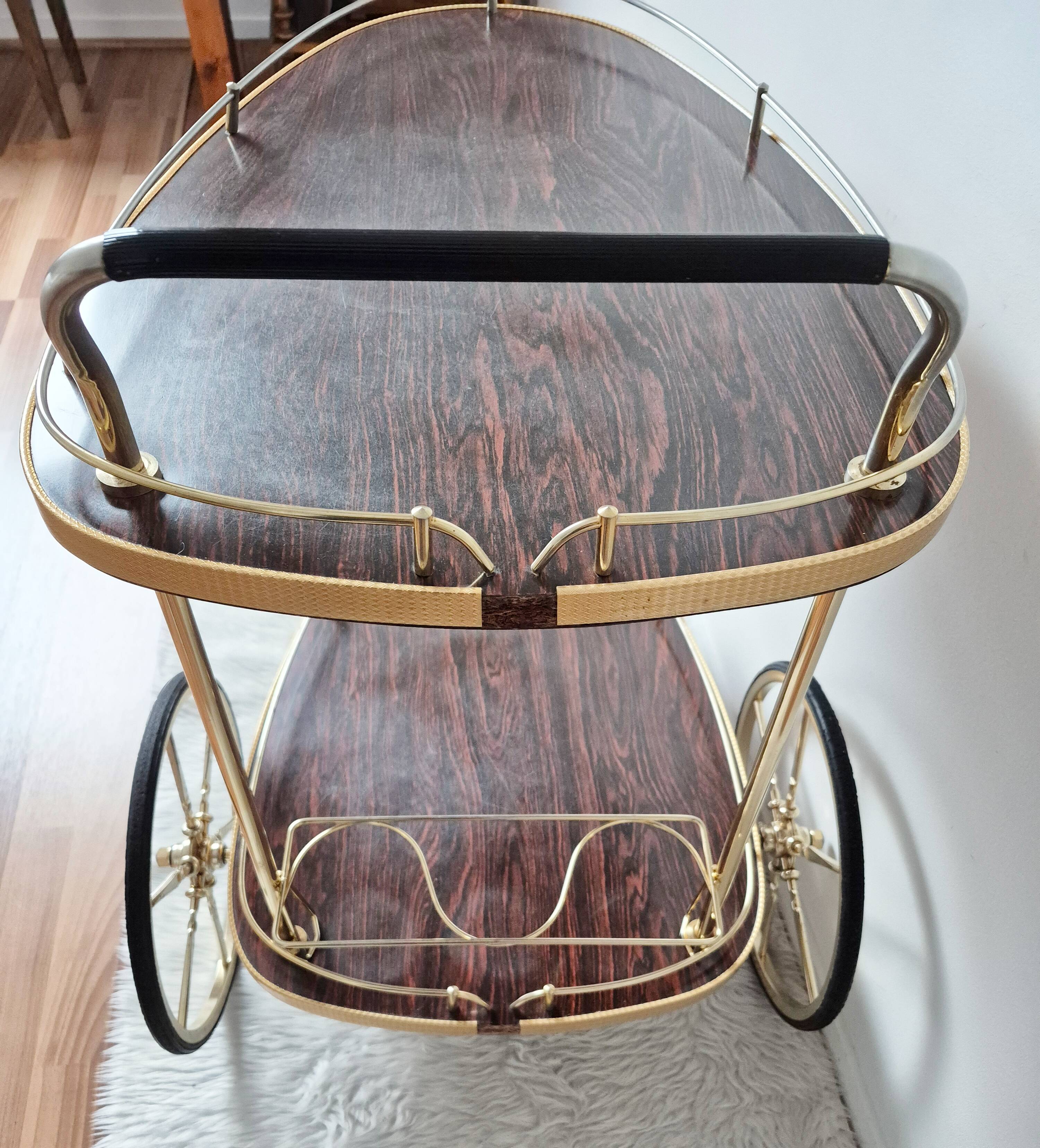 Vintage rolling table, bar cart