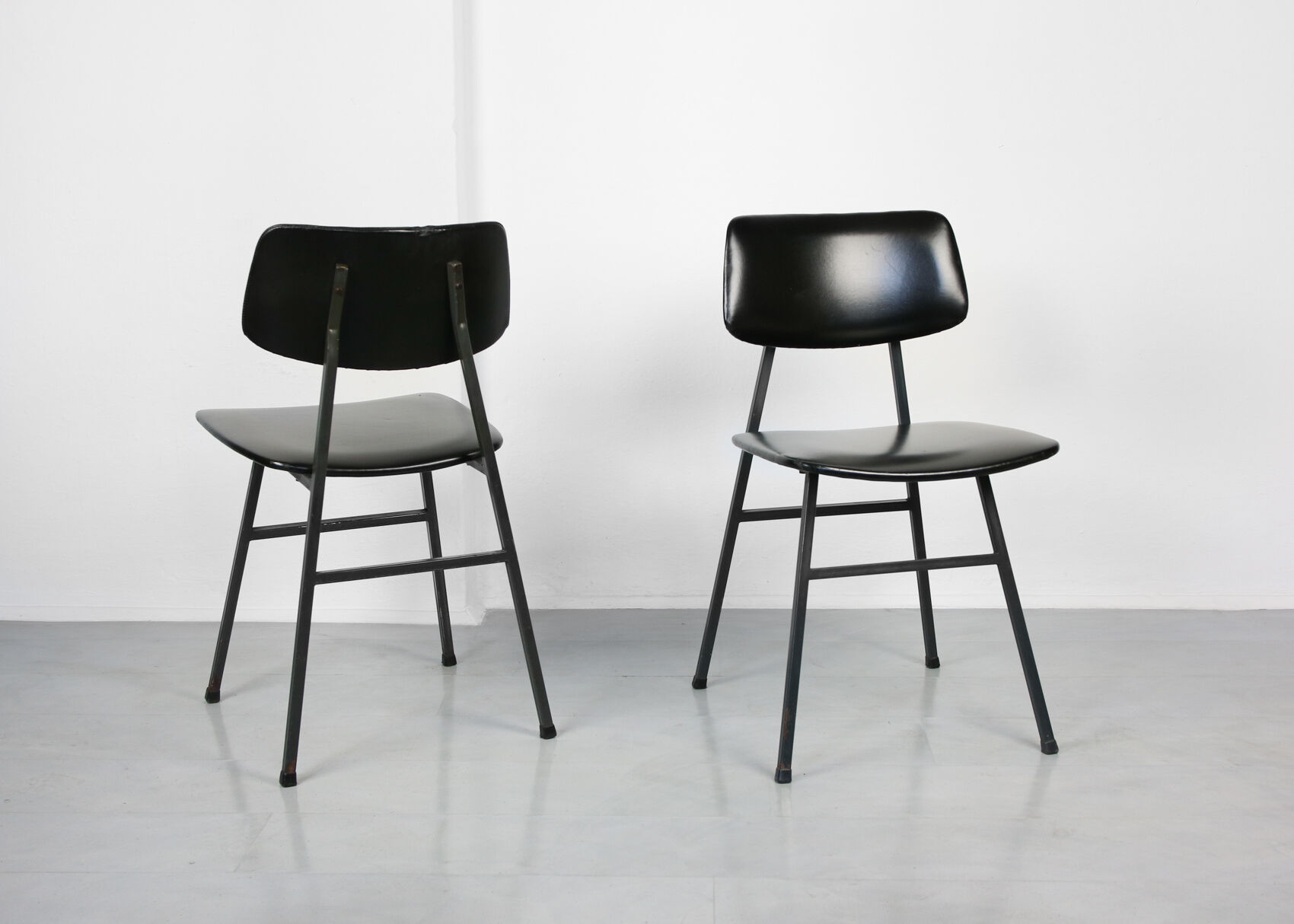 Mid-Century Minimalist Dining / Desk Chairs, Set of 2