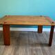 Coffee table in blond wood signed Alain Gaubert (20th century)