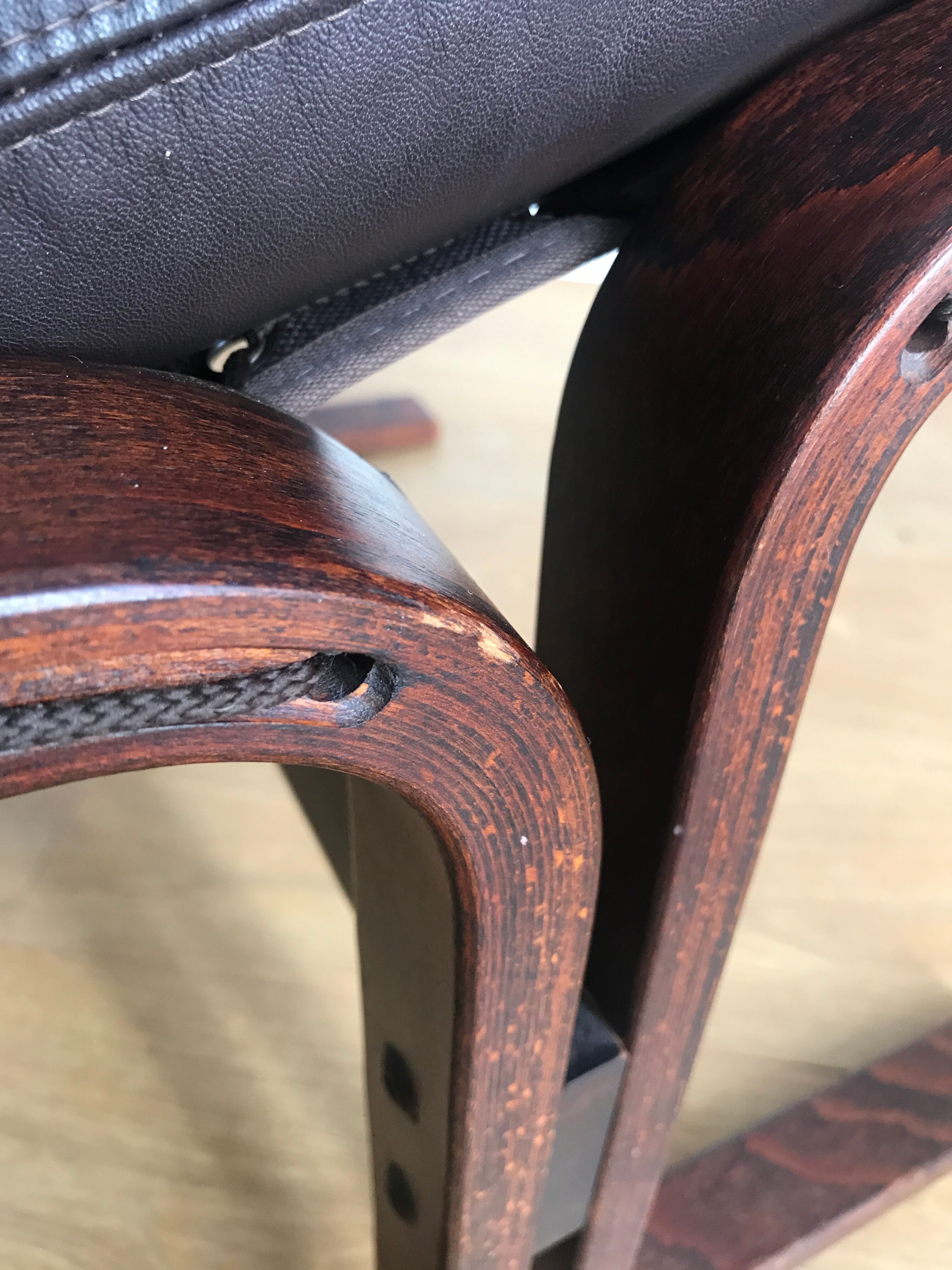 Armchair siesta brown leather by ingmar relling for westnofa