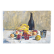 Still life painting fruit basket cider gouache