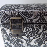 Silver metal jewelry box