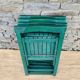 Set of 4 green folding chairs