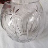 Vase cristal taillé l de forme ronde