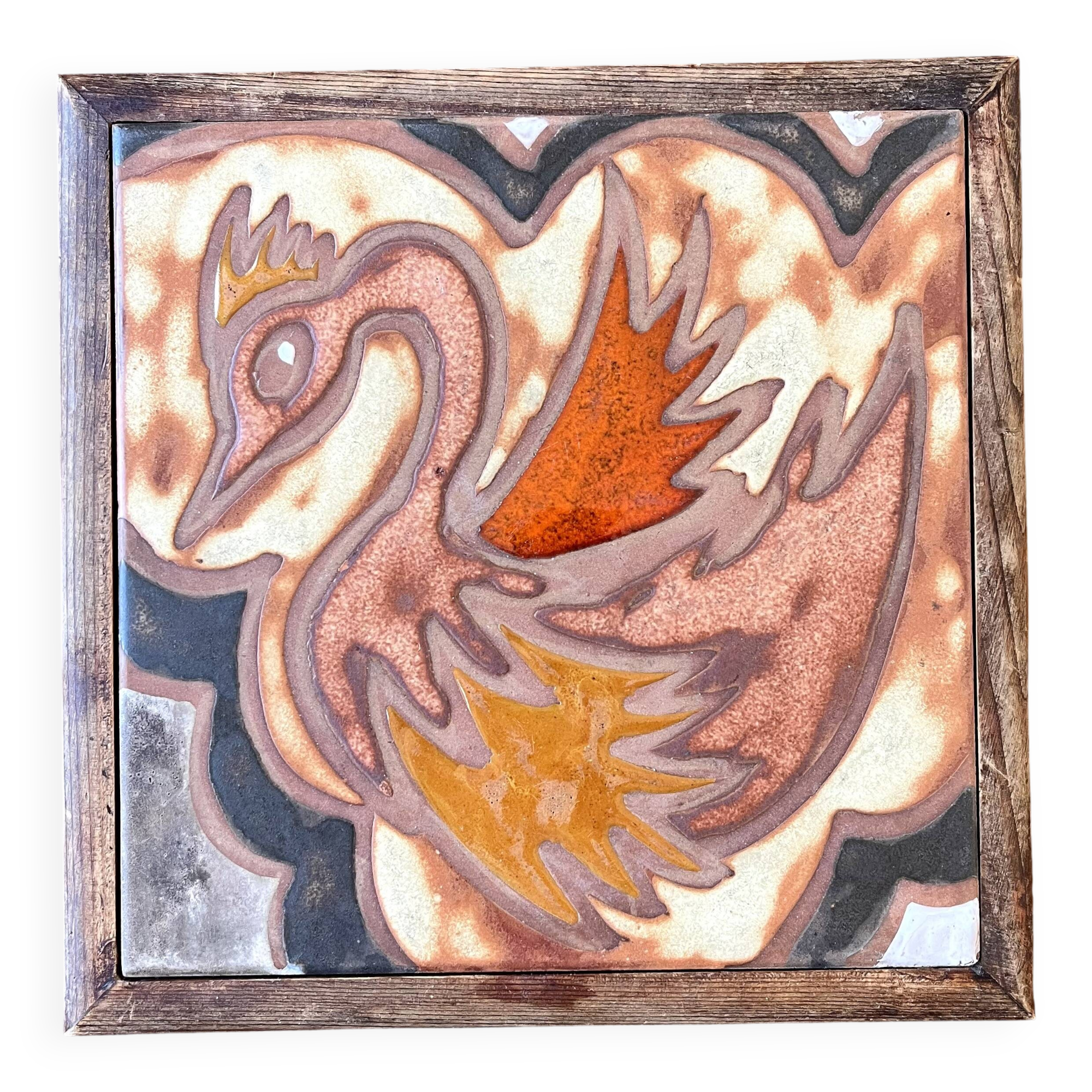 Glazed ceramic trivet