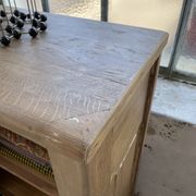 Large row of solid oak loom sliding doors