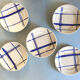 Set 4 plates and 1 pie dish Longwy model "Lucia"