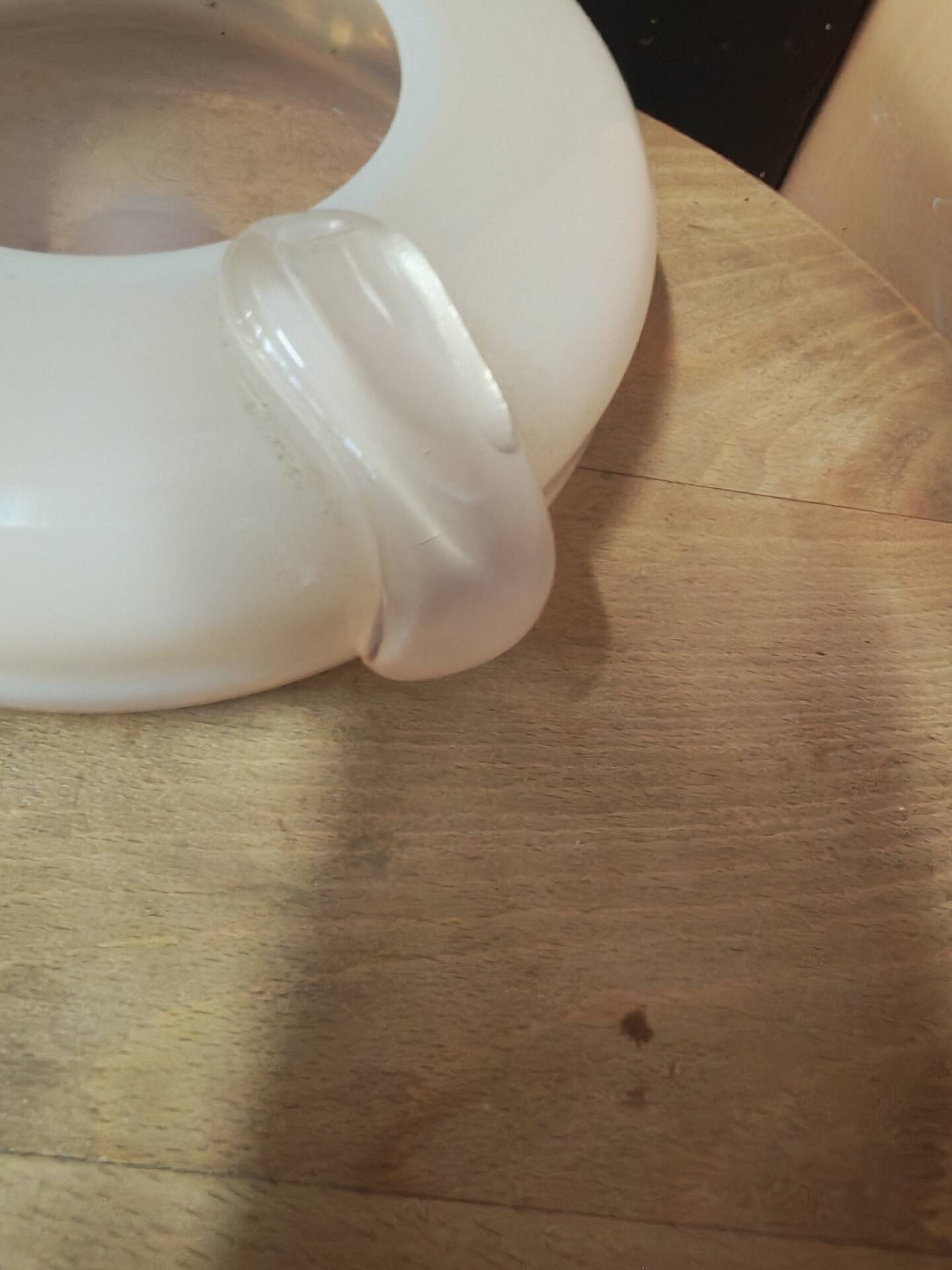 Opaline glass ashtray and pocket tray Poland 1970