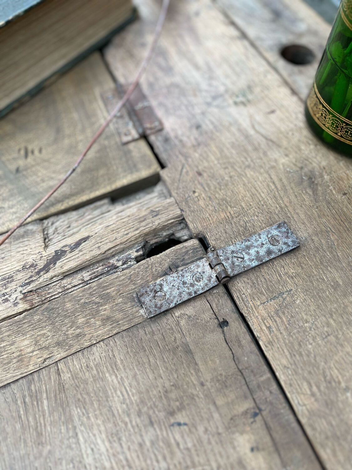 Double patinated school desk