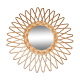 1970 wicker sun mirror