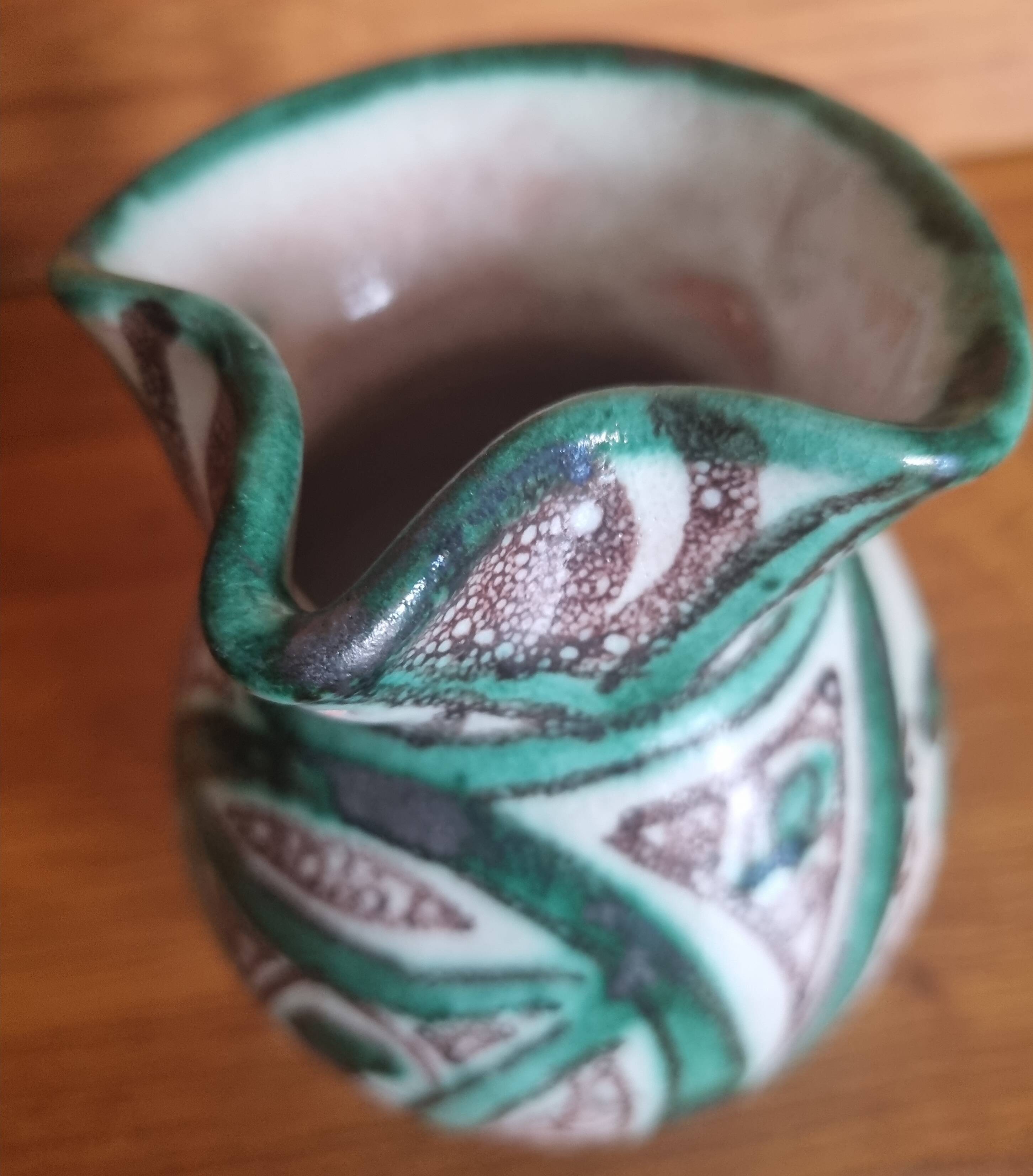 Crémier en faïence vintage Domingo Punter Années 60 - 70