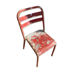 chaise tolix rouge ancienne