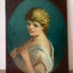 Portrait of a young woman with a flute, signed Louis Dubois (1830-1880)