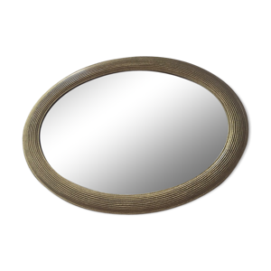 Miroir ovale Napoléon à canneaux