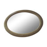 Miroir ovale Napoléon à canneaux XIXème