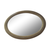 Napoleon oval mirror with 19th century cane