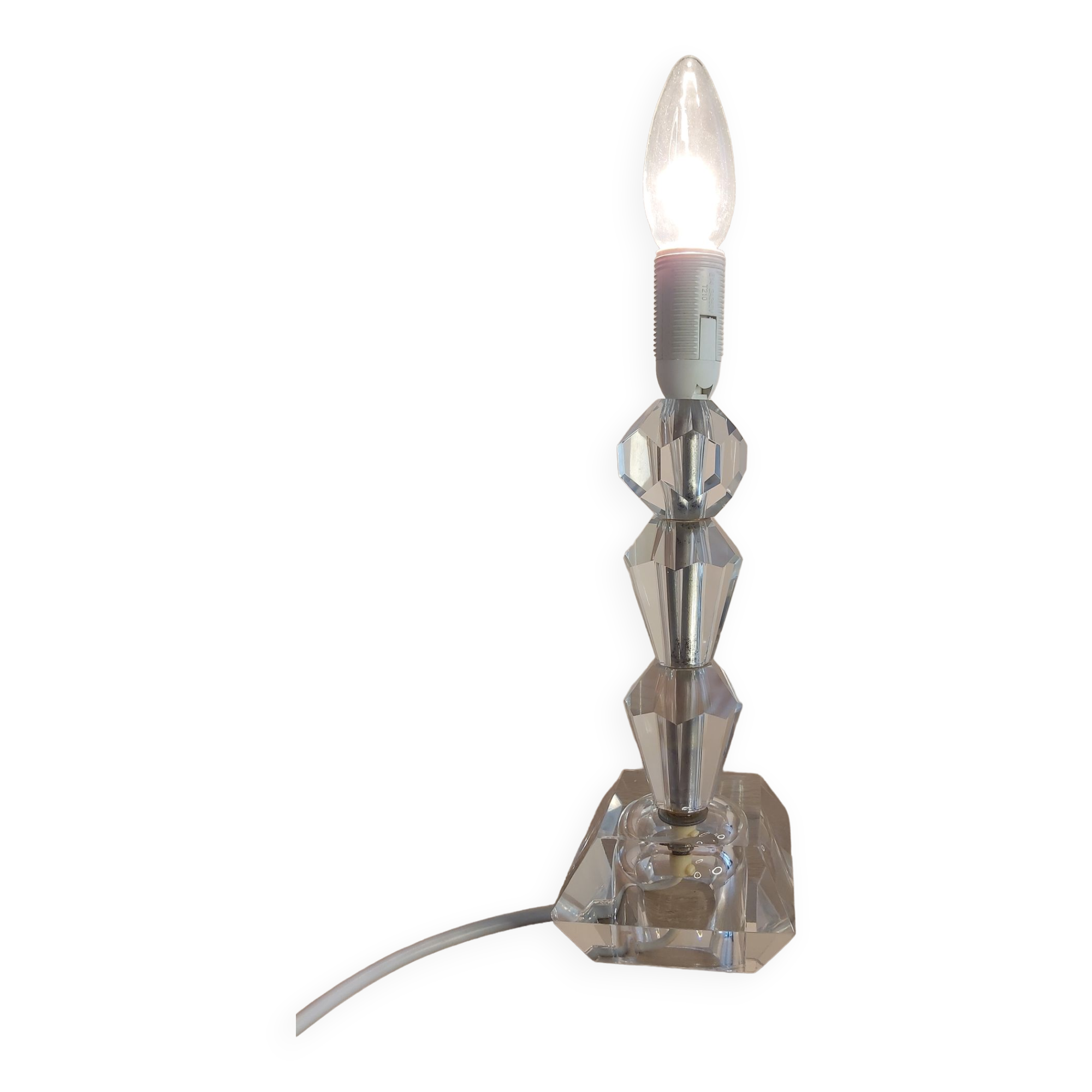 Acrylic glass bedside lamp 1960s