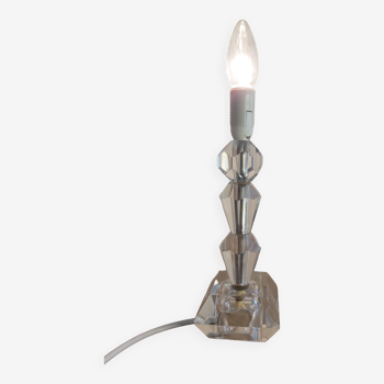 Lampe de chevet en verre acrylique années 1960