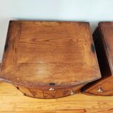 Pair of oak art deco bedside tables