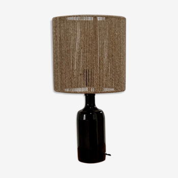 Lampe grès et ficelle de jute