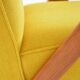 Fauteuil kompas jaune dossier haut
