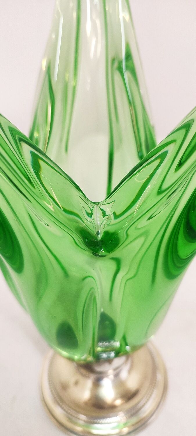 Glass centerpiece, germany, 1970s
