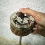 Ashtray on foot metal wood effect