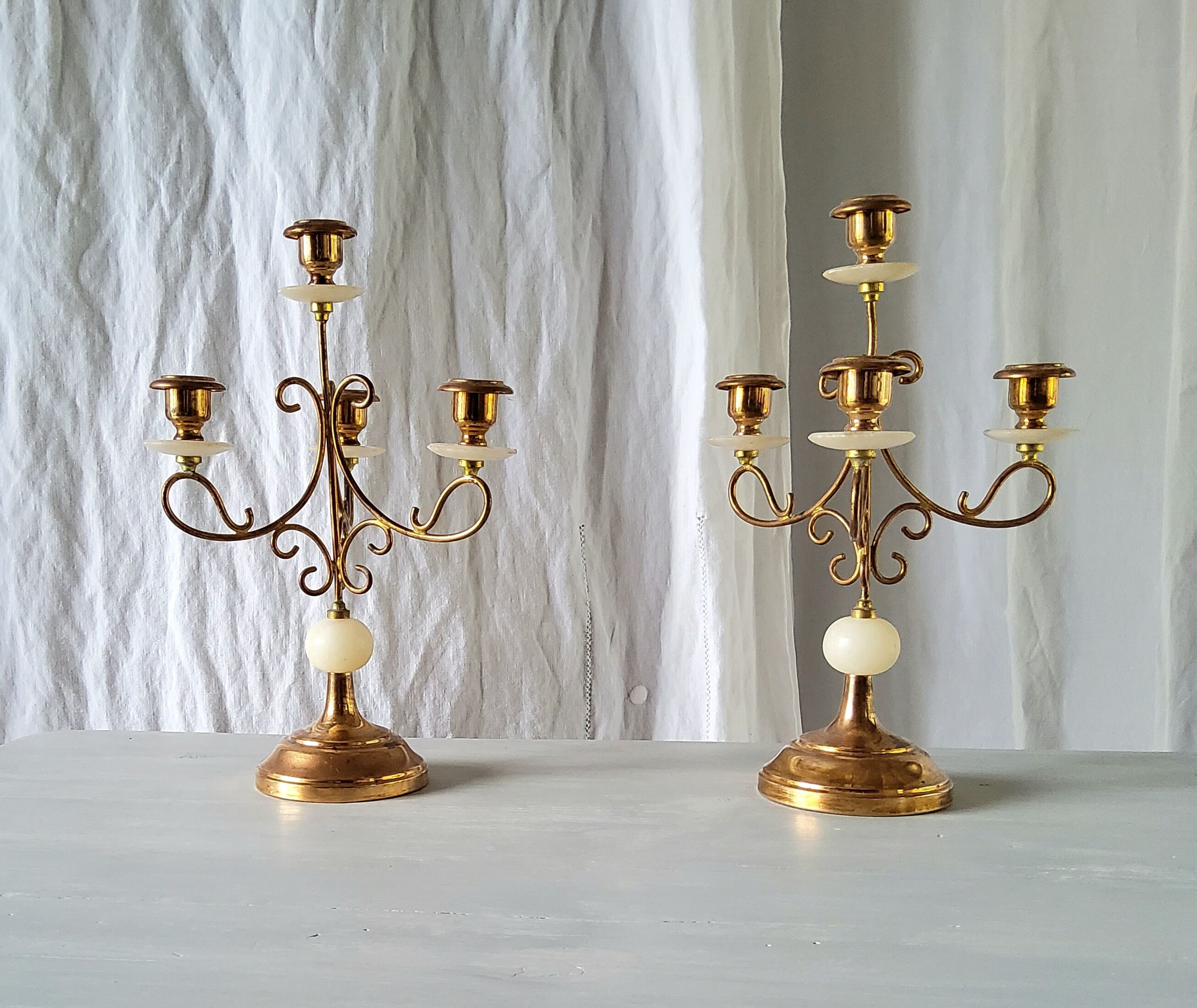 Pair of candle holders 4 lights